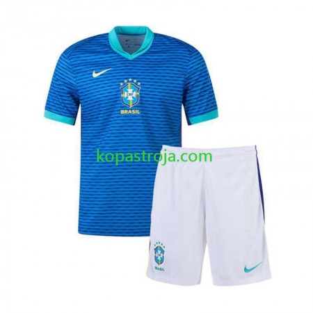Billiga Fotbollströjor Brasilien Copa America 2024 Barn Borta tröja Kortärmad